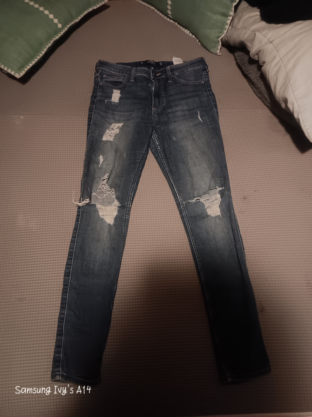 Hollister Distressed Dark Blue Skinny Jeans